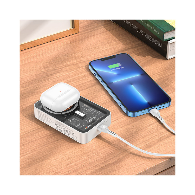 پاوربانک هوکو مدل Q10A WIRELESS PD+QC3.0 20W ظرفیت 10000 میلی آمپر ساعت