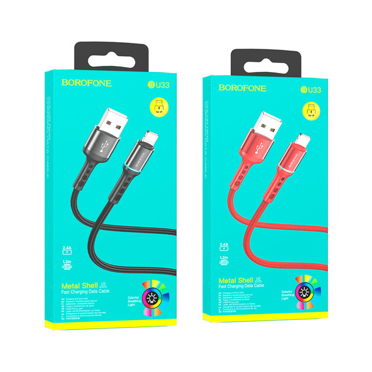 کابل تبدیل USB به لایتنینگ بروفون مدل BU33 طول 1.2 متر