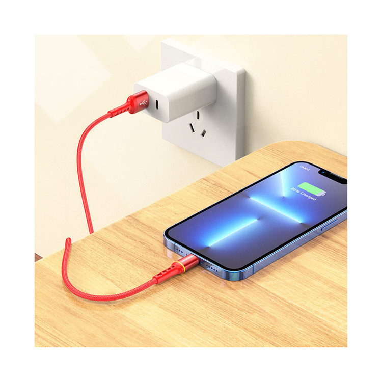 کابل تبدیل USB به لایتنینگ بروفون مدل BU33 طول 1.2 متر